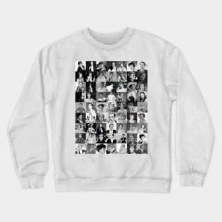 Julie Andrews in Black and White Crewneck Sweatshirt